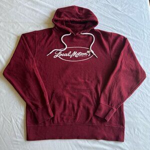 Local Motion Hawaii Men's Medium Burgundy Drawstring Graphic Hoodie